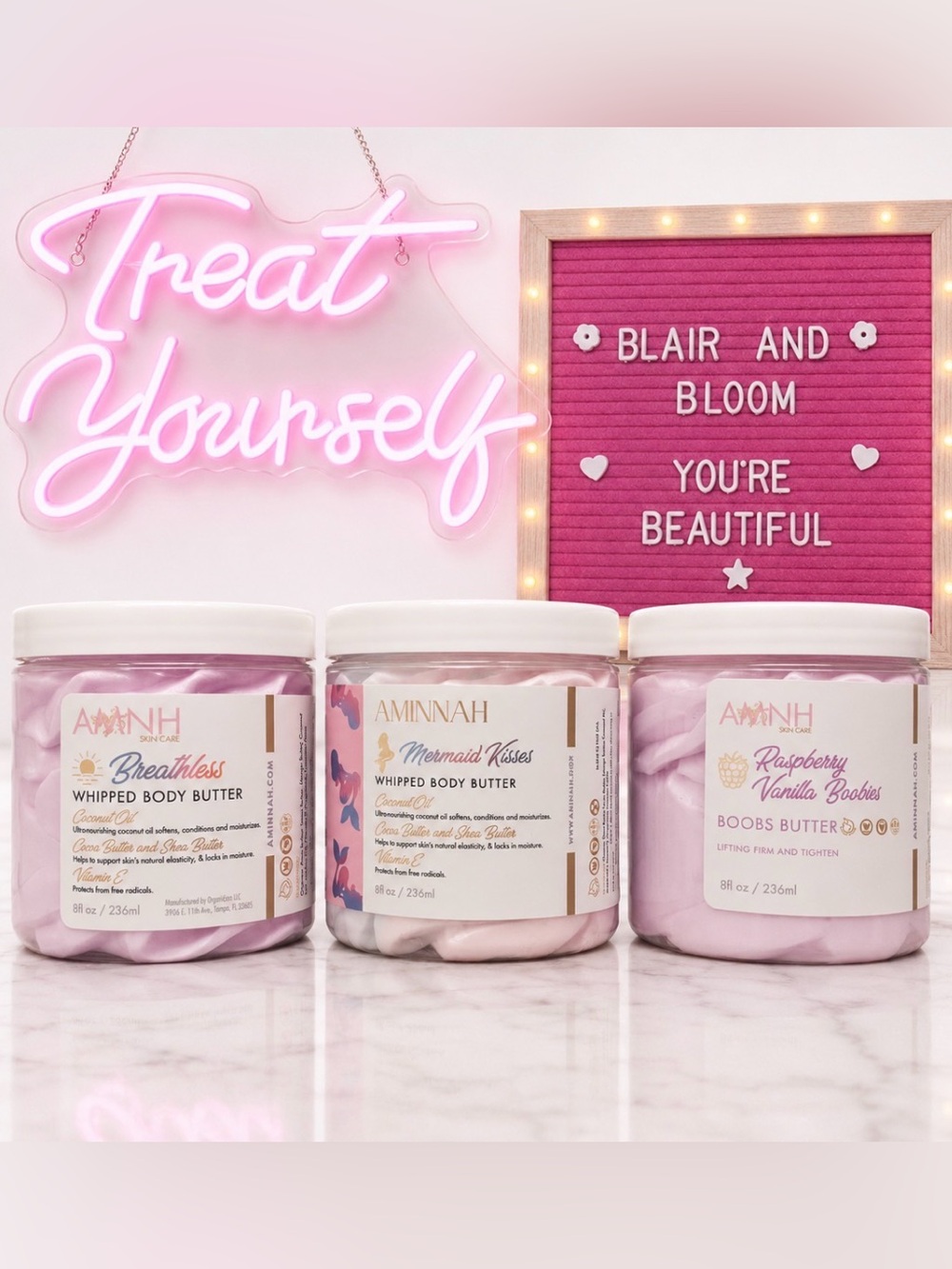 AMINNAH Breathless, Mermaid Kisses, & Raspberry Vanilla B00bies Whipped Bundle